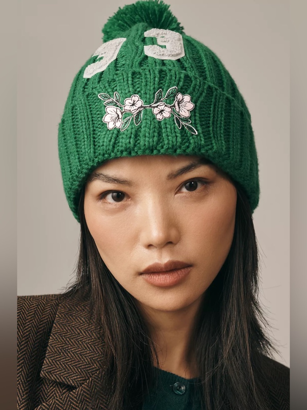 Anthropologie The Wild Collective Sporty Floral Beanie